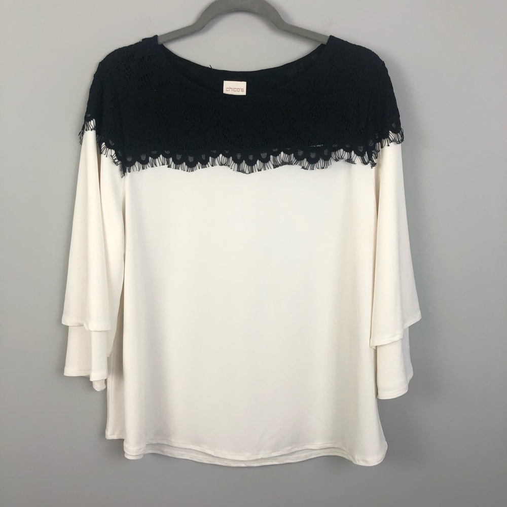Chicos Black & White Top